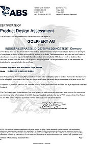 Göpfert AG: Hologomation de ABS soupape anti-retour en bronze