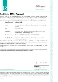 Göpfert AG: Lloyds Register Goedkeuringen Fire Approval Slangaansluitingkleppen DIN 86211