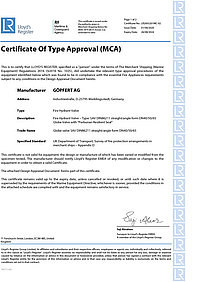 Goepfert AG: Lloyds Register Certificate Type Approval Landing valves DIN 86211