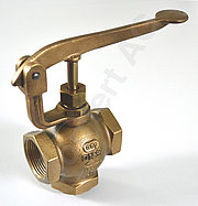 Flushing valve BGV 314022 PN16 DN 32 BSP 1 1/4" female spring-loaded with pedal, material: gunmetal Rg 5