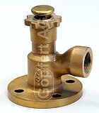 Self closing valve BGV 357321 PN10 DN 20 inlet: flange PN16, outlet: BSP 1" female thread, material: gunmetal Rg 5