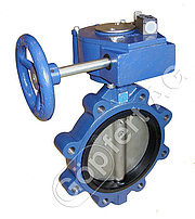 Butterfly valves lug-type with disc material stainless steel and horizontal gearbox