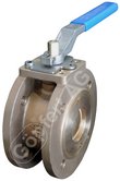 Compact ball valve with full bore PN16 DN 50 Type: 08/22 with Top-flange ISO 5211 + square 14 mm, body Rg 5, ball Rg 7, stem CuAl10Ni, sealing PTFE