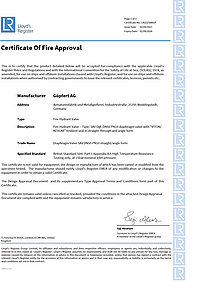 Goepfert AG: Lloyds Register Fire Approval Landing valves with diaphragm Viton Kevlar